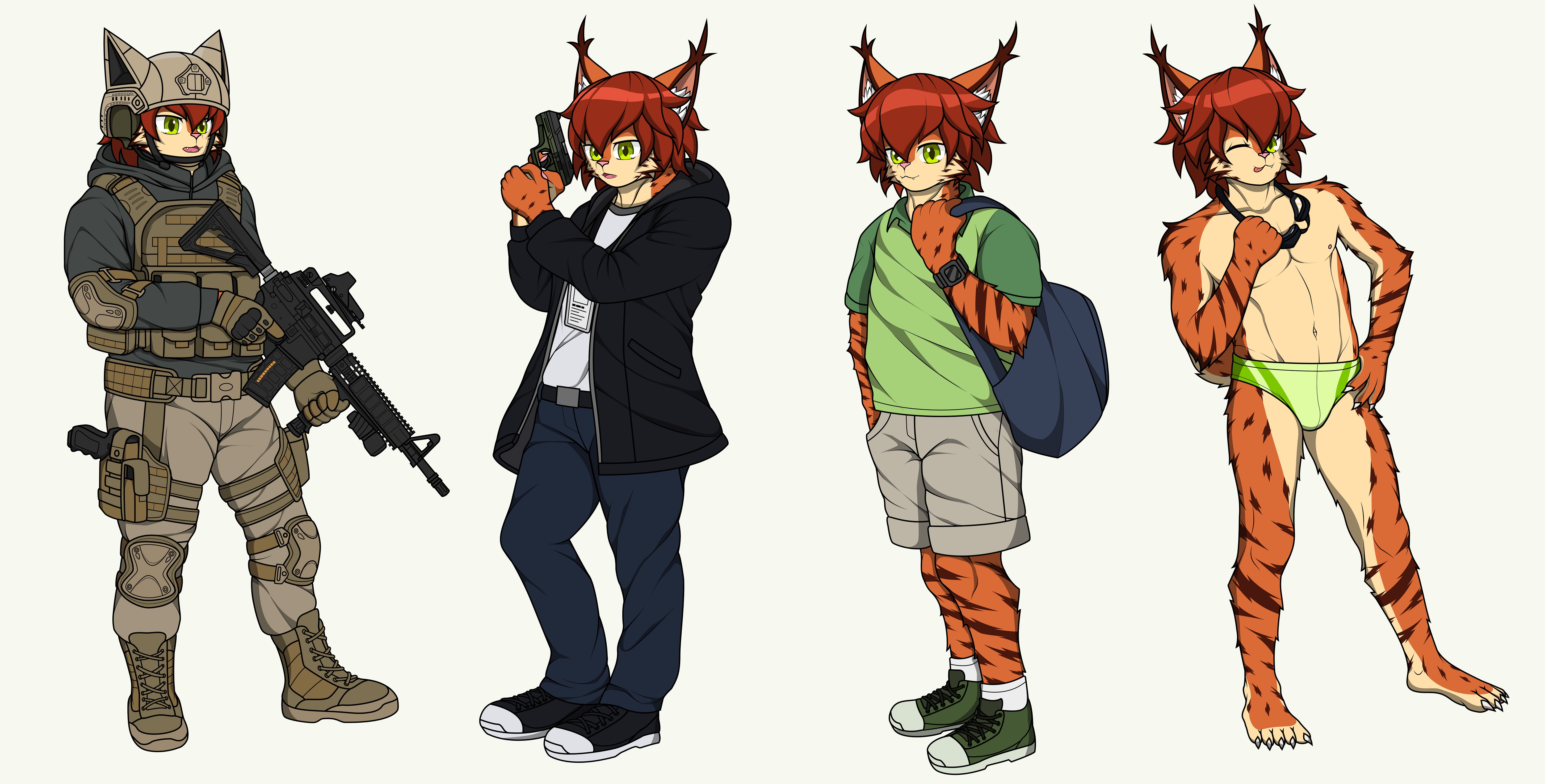 Kyle the bobcat new design by FelixSandcatKitten
