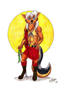 Whitehair in Kilt by EK Goya by Whitehair