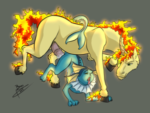 Rapidash x Vaporeon by Tahla