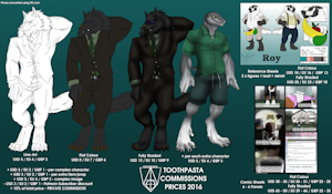 2016 Commissions Price Sheet SFW by toothpasta