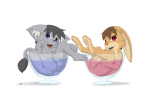 Cub drinks by Hitsunekun