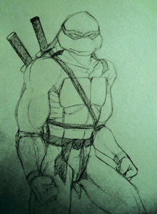 TMNT Leonardo Sketch by LuckyDucky