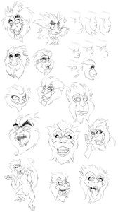 Bandit the Tamarin Concept Sketches by Animancer