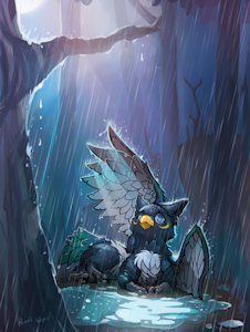 In the rain by AzukiPuddles