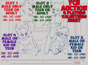 YCH AUCTION 4 PLAYERS VALENTINE'S NIGHT. by cesar23