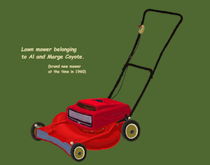Al and Marge Coyote's Mower by moyomongoose