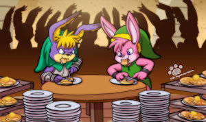 Pancake Eating Contest by CoshiDragonite