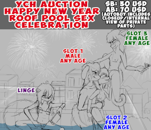 YCH AUCTION HAPPY NEW YEAR ROOF POOL SEX CELEBRATION by cesar23