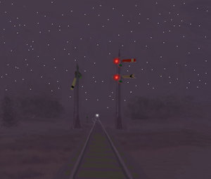 Train Approaching a Distance Away by moyomongoose