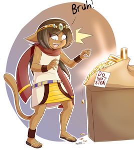 Sana the lil egyptian cat thief by QuiteSplendid