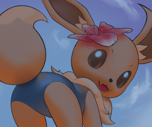 Eevee Swim by Inkune