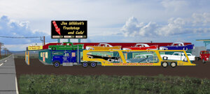 Southbound With a Load of Cars - Furclad Version by moyomongoose