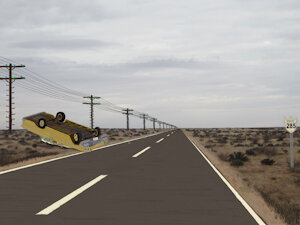 Overturned Chevy by moyomongoose