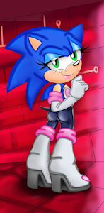 Sonic Redraw Challenge Rougeified by ClassicSatAmSonic