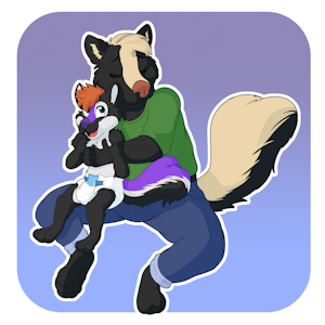 Me and my babysitter uwu by SaulSkunk