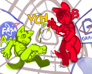 YCH " Zero Gravity Room Cum Test :P" by kake0078