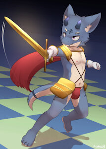 Gold Sword by Cubboard