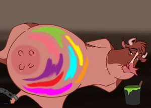 My Painted Belly by SweetCowLamb
