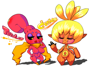 Teedus and cheeks! My OCs! by zeeman