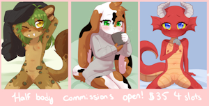 Half body commissions:Closed! by Clara