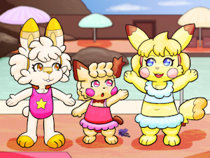 Summer Kanto - exercise before swimming by PlaymanRGS