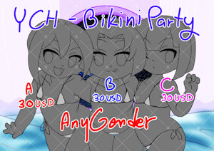 [Closed] YCH - Bikini Party by Vio023