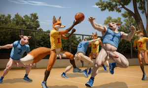 Foxholes vs. Pigskins: Bottomless Basketball League by Logically