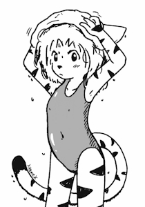 Kinktober 2023 day 21: Swimsuit by Xannie