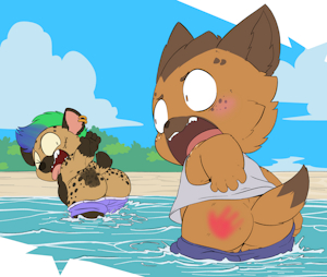 Commission - beach prank by LKIWS
