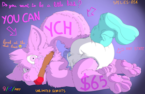 Little bitch YCH, unlimited slots, $65 by RiskItForTheBiscuit