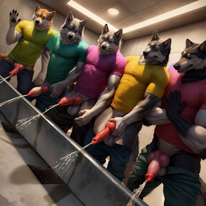 Urinal Wolves #2 by Logically