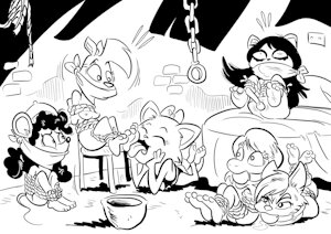 Jenny and Peppa Letiprincess line art by MADJerk