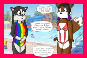 Ellie and Imogen compare outfits by Matathesis