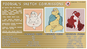 SKETCH COMMISSIONS OPEN!!! (16/20 slots filled) by PoorSal