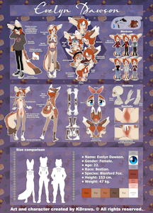 ~Evelyn Dawson [Reference Sheet]~ by KDraws