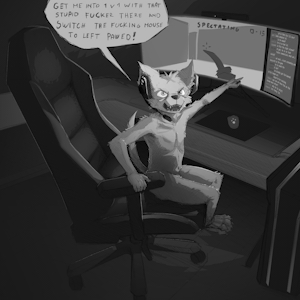 Guest gaymer on the stream by DakkaWoof