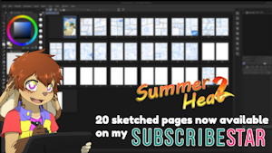Summer Heat 2 progress: Sketching Half done! + Sneak Peak by Khaimera