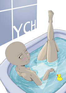 YCH: Bathtub by RisingDragon