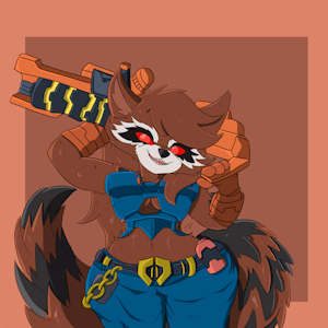 rocket racoon by tiochurro