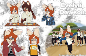 Evelyn Dawson [Sketch Page]-[Reference sheet] by KDraws