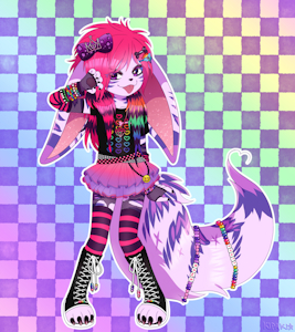 Scene fennec girlie by Kipaki