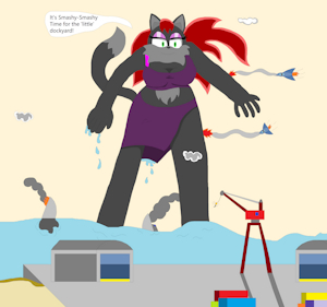 Scylla Attacks The Dockyard by Jaredthefox92