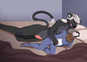Struggle snuggles by CurlyShep