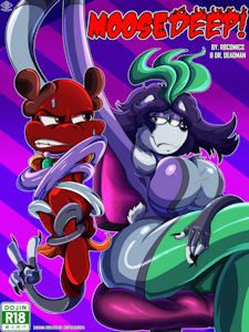 The Stupid Superhero and Zariana in MOOSE DEEP COVER by RBComics