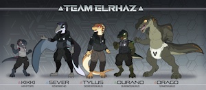 Dino Daycare - Team Elrhaz by Yipthecoyotepup