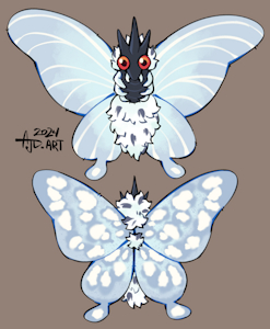 White Spiked Venomoth by Flipside
