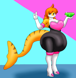 Rouge-Suit Amber - By Luigi-Vaporeon by ChinookOrca