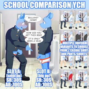 School Comparison YCH by NaughtyBox