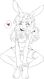 BunBun in cheerleader uniform by croctalk101