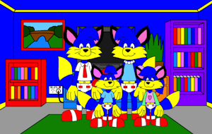 Alex the Fox and his Family Wearing a Diapers by CartoonFoxArt2002